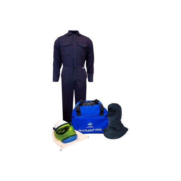 National Safety Apparel ArcGuard KIT2CV11NGBMD 12 cal UltraSoft Arc Flash Kit FR Coverall & Balaclava, MD, No Gloves KIT2CV11NGBMD - main